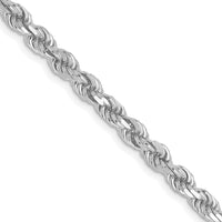 Load image into Gallery viewer, 10k White Gold 3.5mm Diamond-Cut Rope Chain
