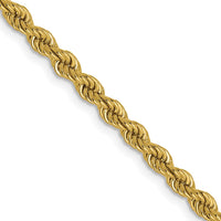 Load image into Gallery viewer, 10k 2.25mm Solid Regular Rope Chain
