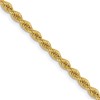 10k 2.5mm Solid Regular Rope Chain