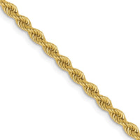 Load image into Gallery viewer, 10k 2.5mm Solid Regular Rope Chain
