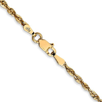 Load image into Gallery viewer, 10k 2.25mm Diamond-Cut Lightweight Rope Chain
