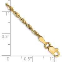 Load image into Gallery viewer, 10k 2.25mm Diamond-Cut Lightweight Rope Chain
