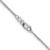 Load image into Gallery viewer, 10k White Gold 1mm Sparkle Singapore Chain
