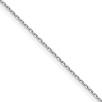 Load image into Gallery viewer, 10k White Gold .8mm D/C Cable with Lobster Clasp Chain
