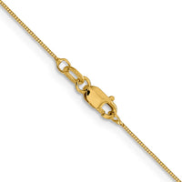 Load image into Gallery viewer, 10k .5mm Baby Box with Lobster Clasp Chain
