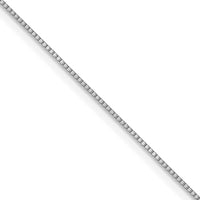 Load image into Gallery viewer, 10k White Gold .5mm Baby Box with Lobster Clasp Chain
