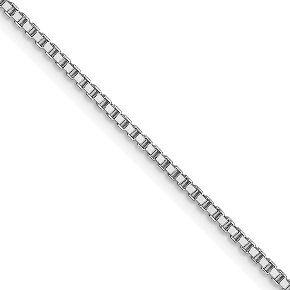 10k White Gold 1mm Box Chain