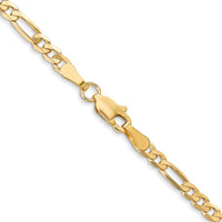 Load image into Gallery viewer, 10k 3.25mm Flat Figaro Chain
