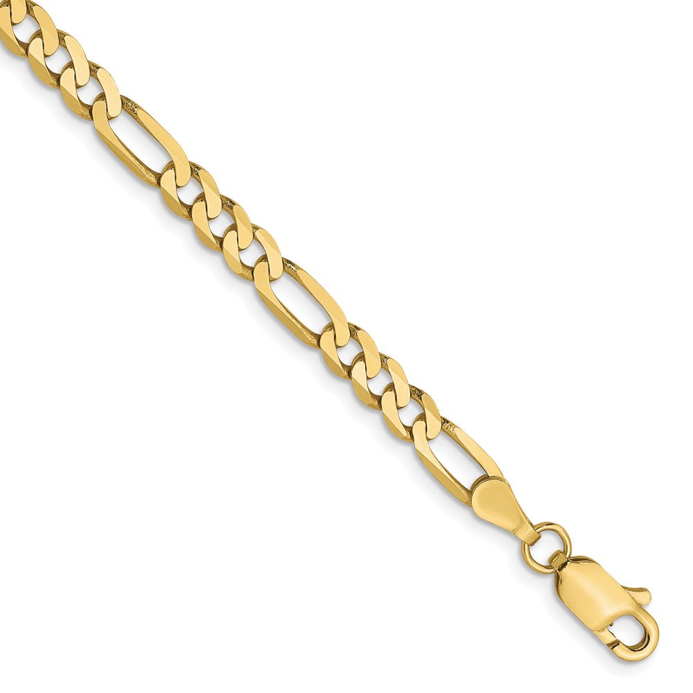 10k 4mm Flat Figaro Chain