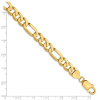 Load image into Gallery viewer, 10k 7.5mm Flat Figaro Chain
