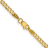 Load image into Gallery viewer, 10k 3.1mm Lightweight Flat Cuban Chain
