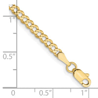 Load image into Gallery viewer, 10k 3.1mm Lightweight Flat Cuban Chain
