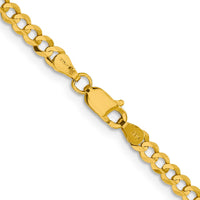 Load image into Gallery viewer, 10k 3.7mm Lightweight Flat Cuban Chain
