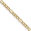 10k 2.5mm Semi-Solid Figaro Chain