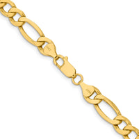 Load image into Gallery viewer, 10k 8.5mm Semi-Solid Figaro Chain
