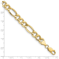 Load image into Gallery viewer, 10k 8.5mm Semi-Solid Figaro Chain
