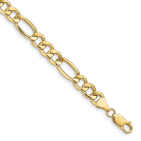 Load image into Gallery viewer, 10k 8.5mm Semi-Solid Figaro Chain
