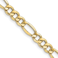Load image into Gallery viewer, 10k 8.5mm Semi-Solid Figaro Chain
