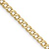 10k 3.35mm Semi-Solid Curb Link Chain