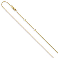Load image into Gallery viewer, 10k .8mm Baby Spiga 1in+1in Adjustable Chain
