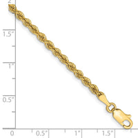 Load image into Gallery viewer, 10k 2.75mm Solid Regular Rope Chain
