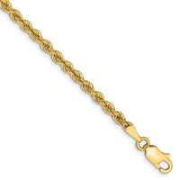 Load image into Gallery viewer, 10k 2.75mm Solid Regular Rope Chain
