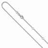 10k White Gold 1.4mm Flat Cable 1in+1in Adjustable Chain