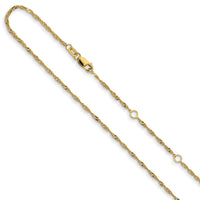 Load image into Gallery viewer, 10k 1.5mm Singapore 1in+1in Adjustable Chain
