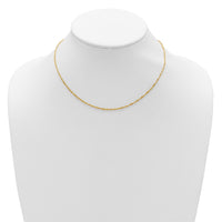 Load image into Gallery viewer, 10k 1.7mm Singapore 1in+1in Adjustable Chain
