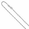 10k White Gold  1.7mm Singapore 1in+1in Adjustable Chain