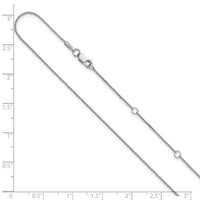 Load image into Gallery viewer, 10K White Gold .65mm D/C Spiga 1in+1in Adjustable Chain
