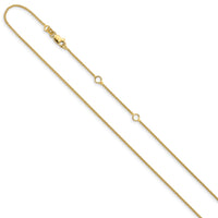 Load image into Gallery viewer, 10k 1mm Baby Spiga 1in+1in Adjustable Chain
