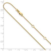 Load image into Gallery viewer, 10k 1mm Baby Spiga 1in+1in Adjustable Chain
