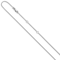 Load image into Gallery viewer, 10k White Gold 1mm Spiga 1in+1in Adjustable Chain
