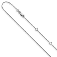 Load image into Gallery viewer, 10k White Gold 1mm Spiga 1in+1in Adjustable Chain
