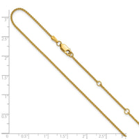 Load image into Gallery viewer, 10k 1.2mm Spiga 1in+1in Adjustable Chain
