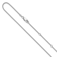Load image into Gallery viewer, 10k White Gold 1.2mm Spiga 1in+1in Adjustable Chain
