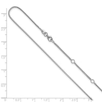 Load image into Gallery viewer, 10K White Gold 1.1mm Franco 1in+1in Adjustable Chain
