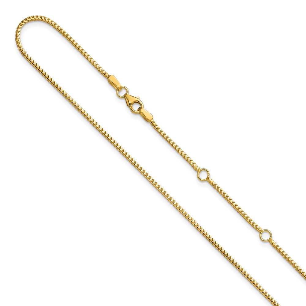 10K 1.25mm Franco 1in+1in Adjustable Chain
