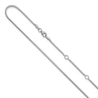 Load image into Gallery viewer, 10K White Gold 1.25mm Franco 1in+1in Adjustable Chain
