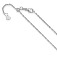 Load image into Gallery viewer, 10K White Gold Adjustable 1.3mm Singapore Chain

