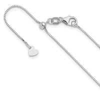 Load image into Gallery viewer, 10K White Gold Adjustable .7mm Box Chain
