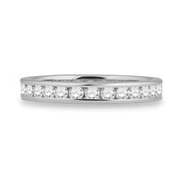 Load image into Gallery viewer, 14kt White Gold Womens Round Diamond Eternity Wedding Band 1 Cttw
