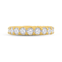 Load image into Gallery viewer, 14kt Yellow Gold Womens Round Pave-set Diamond Eternity Wedding Band 3 Cttw
