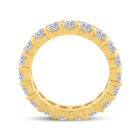 Load image into Gallery viewer, 14kt Yellow Gold Womens Round Pave-set Diamond Eternity Wedding Band 3 Cttw
