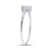 Load image into Gallery viewer, 10kt White Gold Womens Round Diamond Square Cluster Ring 1/20 Cttw
