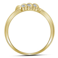 Load image into Gallery viewer, 10kt Yellow Gold Mens Round Diamond Band Ring 1/6 Cttw
