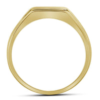 Load image into Gallery viewer, 10kt Yellow Gold Mens Round Diamond Flat Top Band Ring 1/4 Cttw
