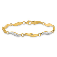 Load image into Gallery viewer, 10K w/Rhodium D/C Bracelet
