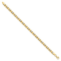 Load image into Gallery viewer, 10K Yellow Gold with Rhodium D/C Bracelet
